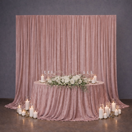 Crushed Velvet Backdrop Drapes