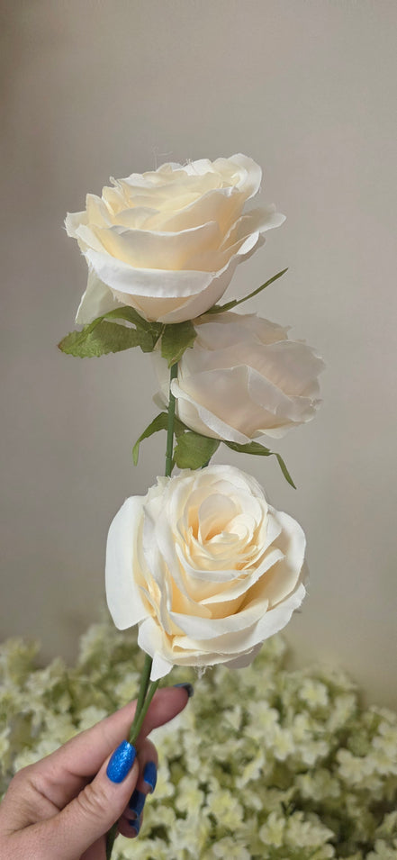 Rose Trio- Butter Yellow