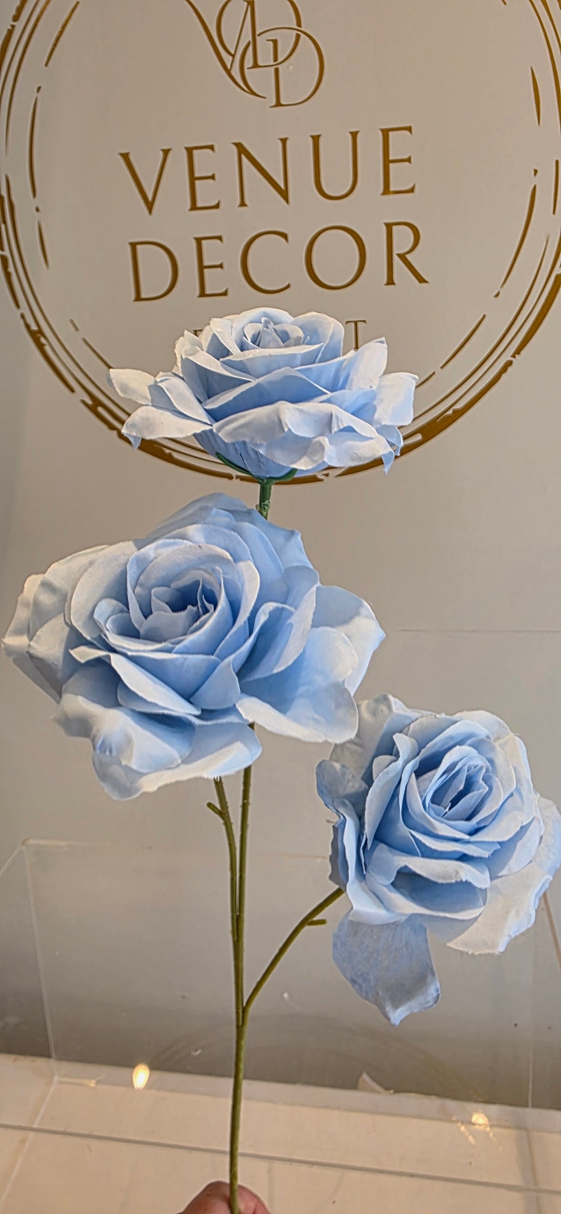 Rose 3 heads Blue