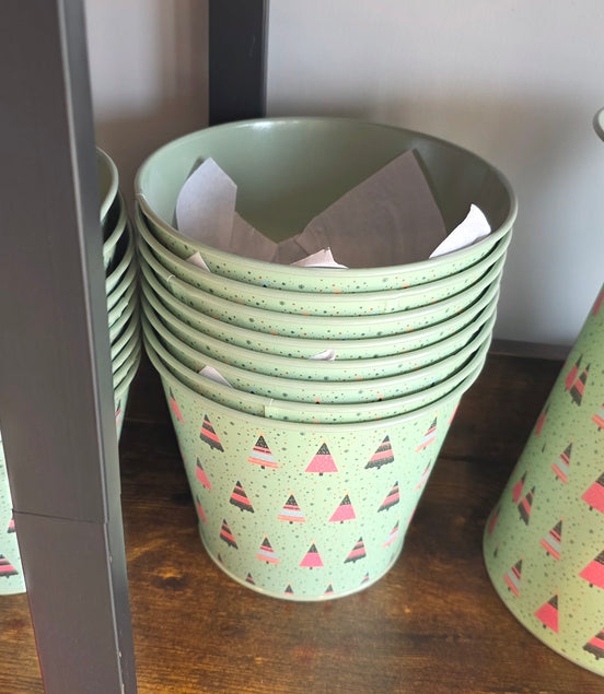 Christmas Print Medium Pot