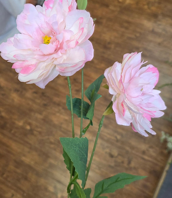 Peony spray - 2 tone Pale Pink