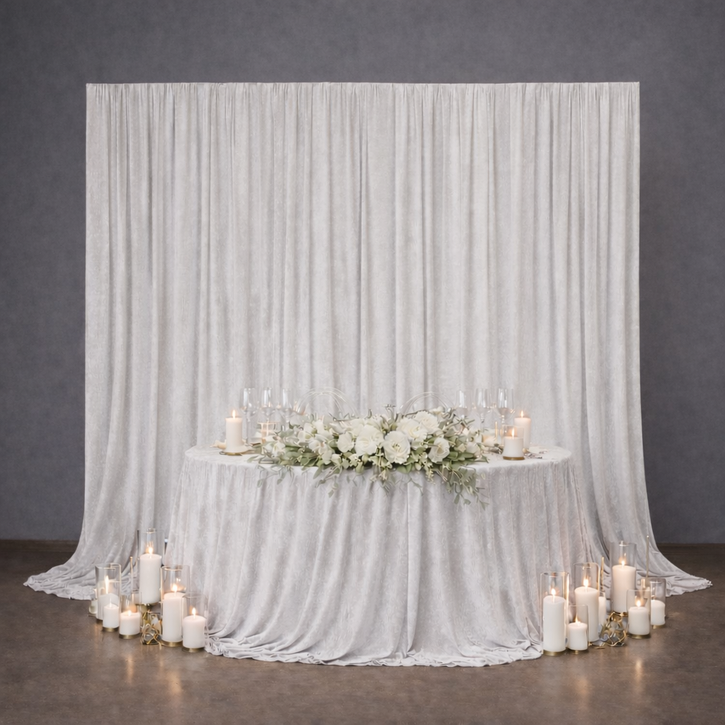 Crushed Velvet Backdrop Drapes