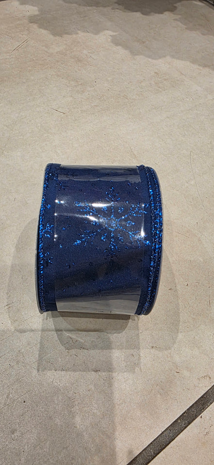 Blue snowflake ribbon
