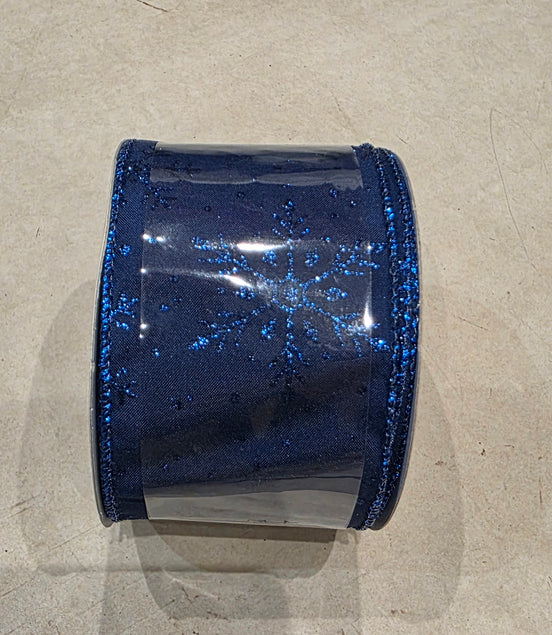 Blue snowflake ribbon
