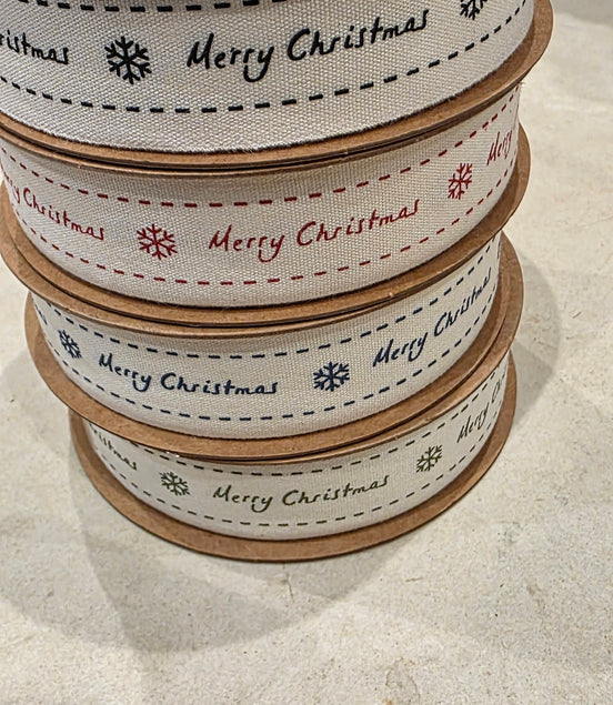Merry Christmas Ribbon - Black