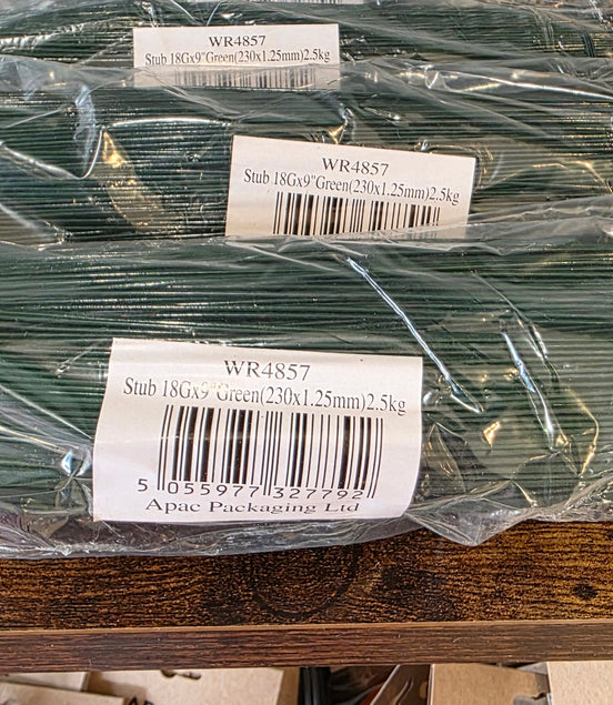 Stub Wire 18g x 9" Green