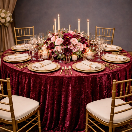 Crushed Velvet Table Cloths