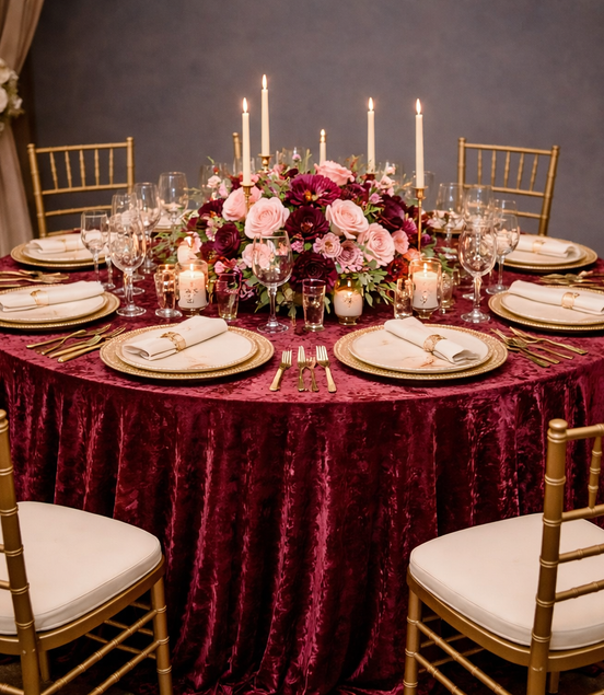 Crushed Velvet Table Cloths
