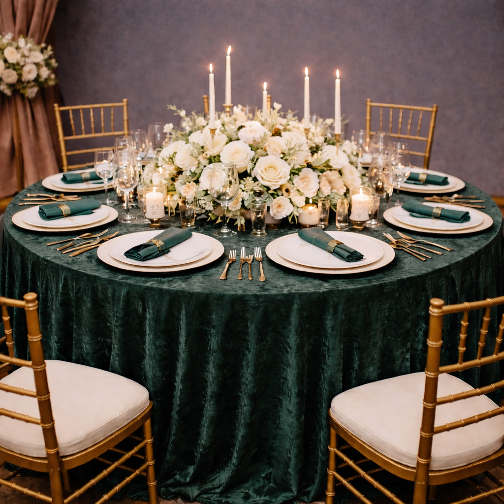 Crushed Velvet Table Cloths
