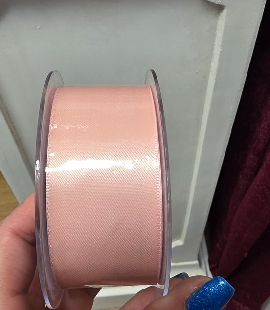 Pale pink Satin Ribbon 38mm