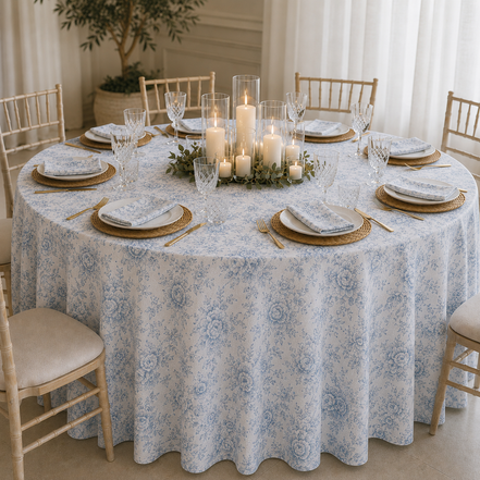 Santorini Floral Table Linen