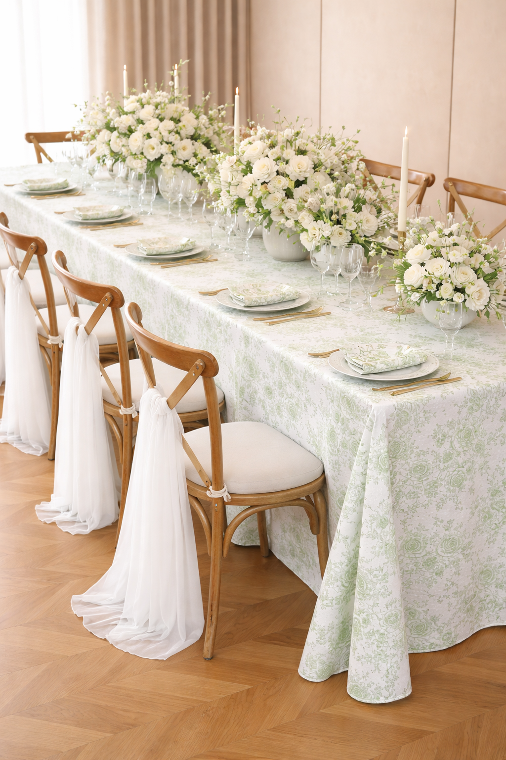 Santorini Floral Table Linen