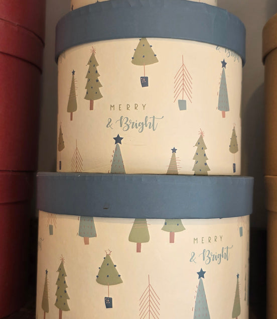 Pine Lined Hat Box Trio