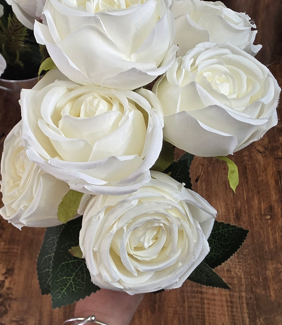 Garden Rose Bunch -  White