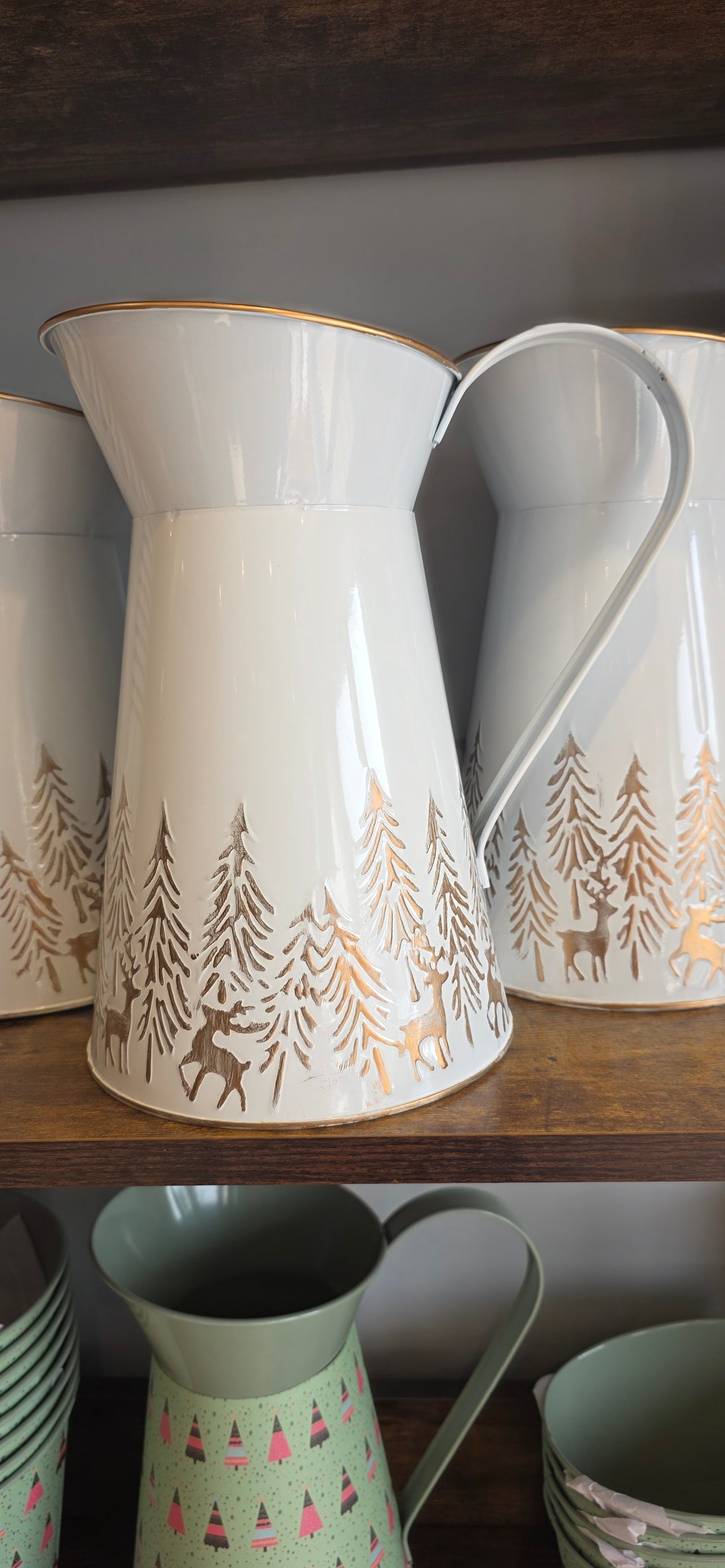 White Embossed Jug