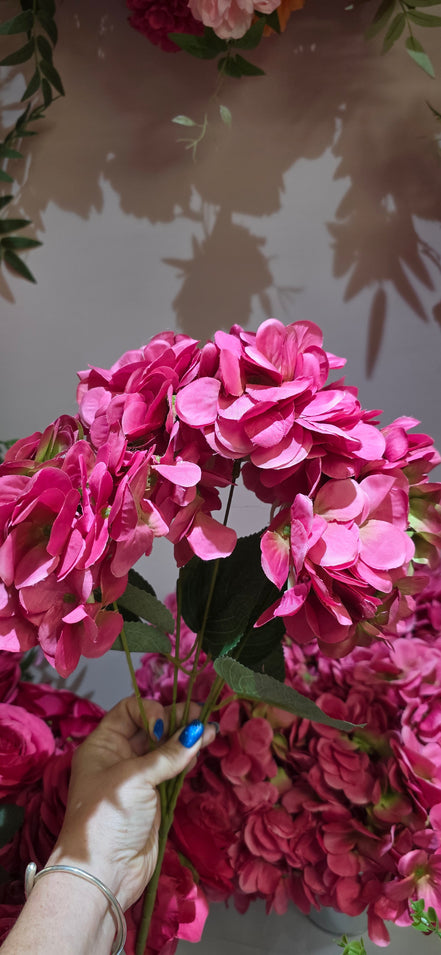 Hydrangea Bunch Hot Pink