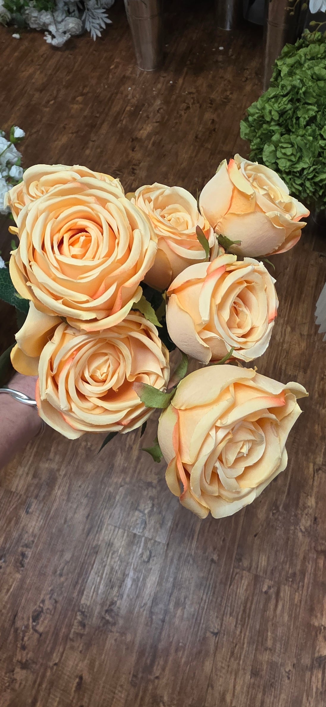 Garden Rose Bunch - Deep Peach