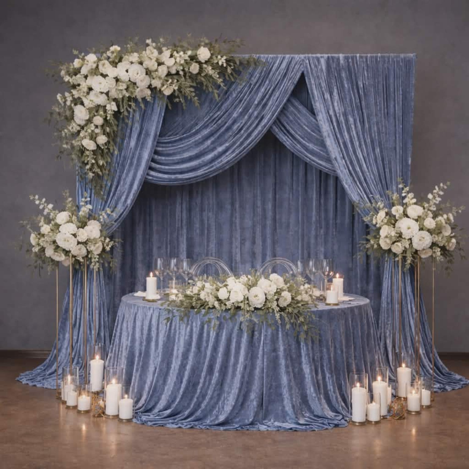 Crushed Velvet Backdrop Drapes