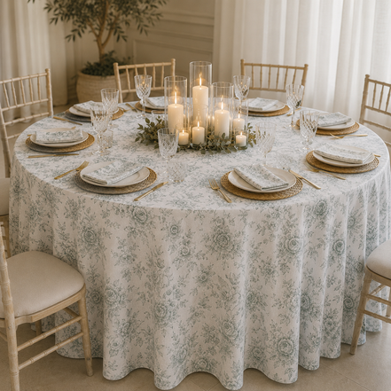 Santorini Floral Table Linen