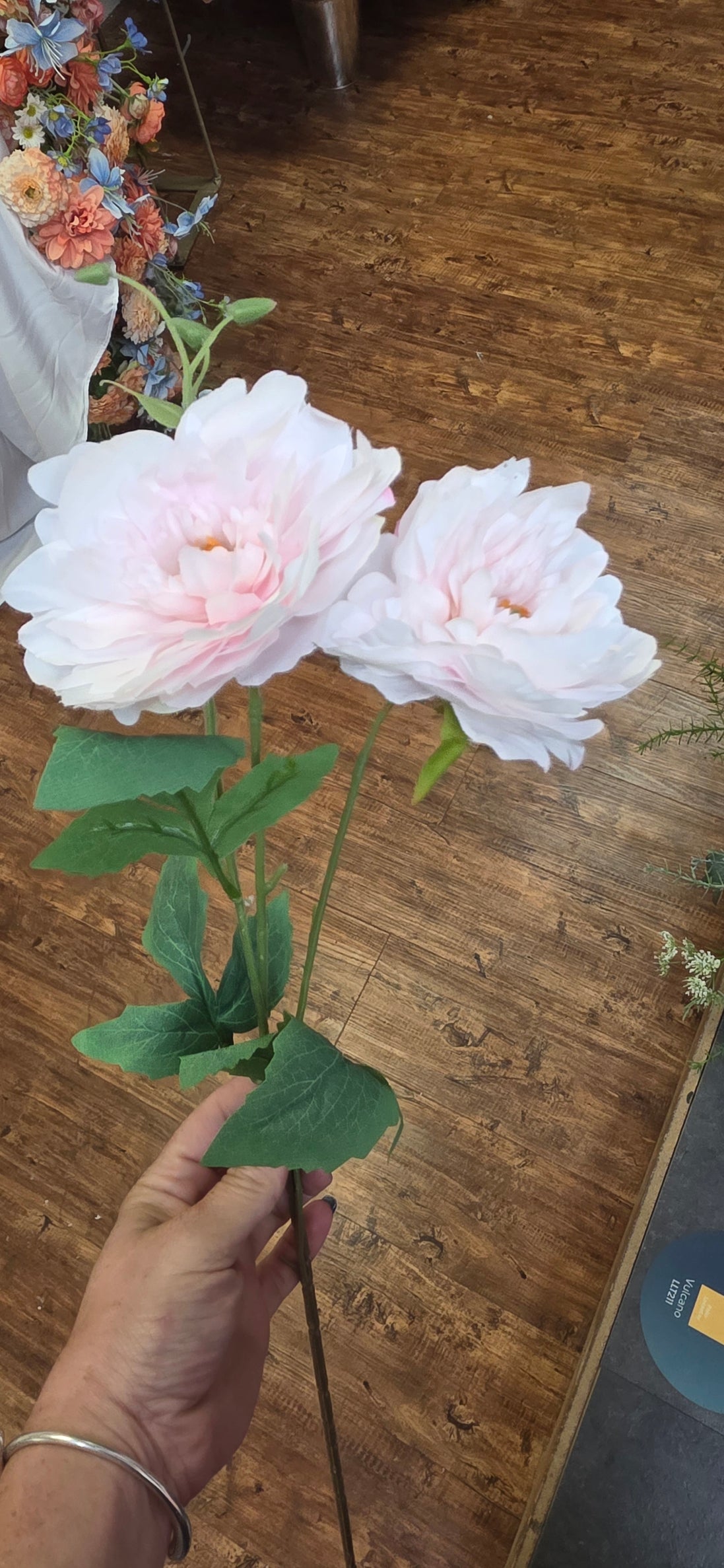 Peony spray - Pale Pink
