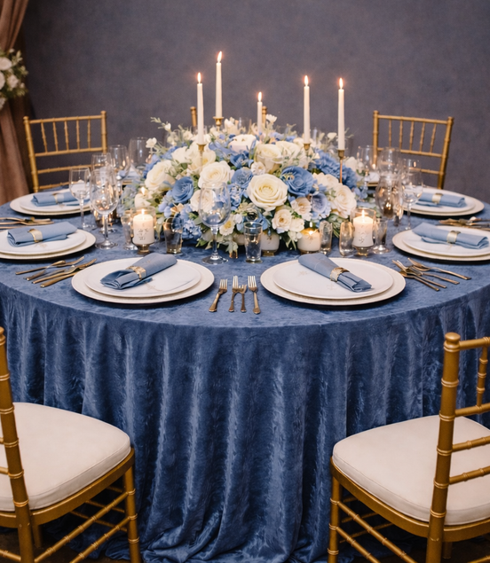 Crushed Velvet Table Cloths
