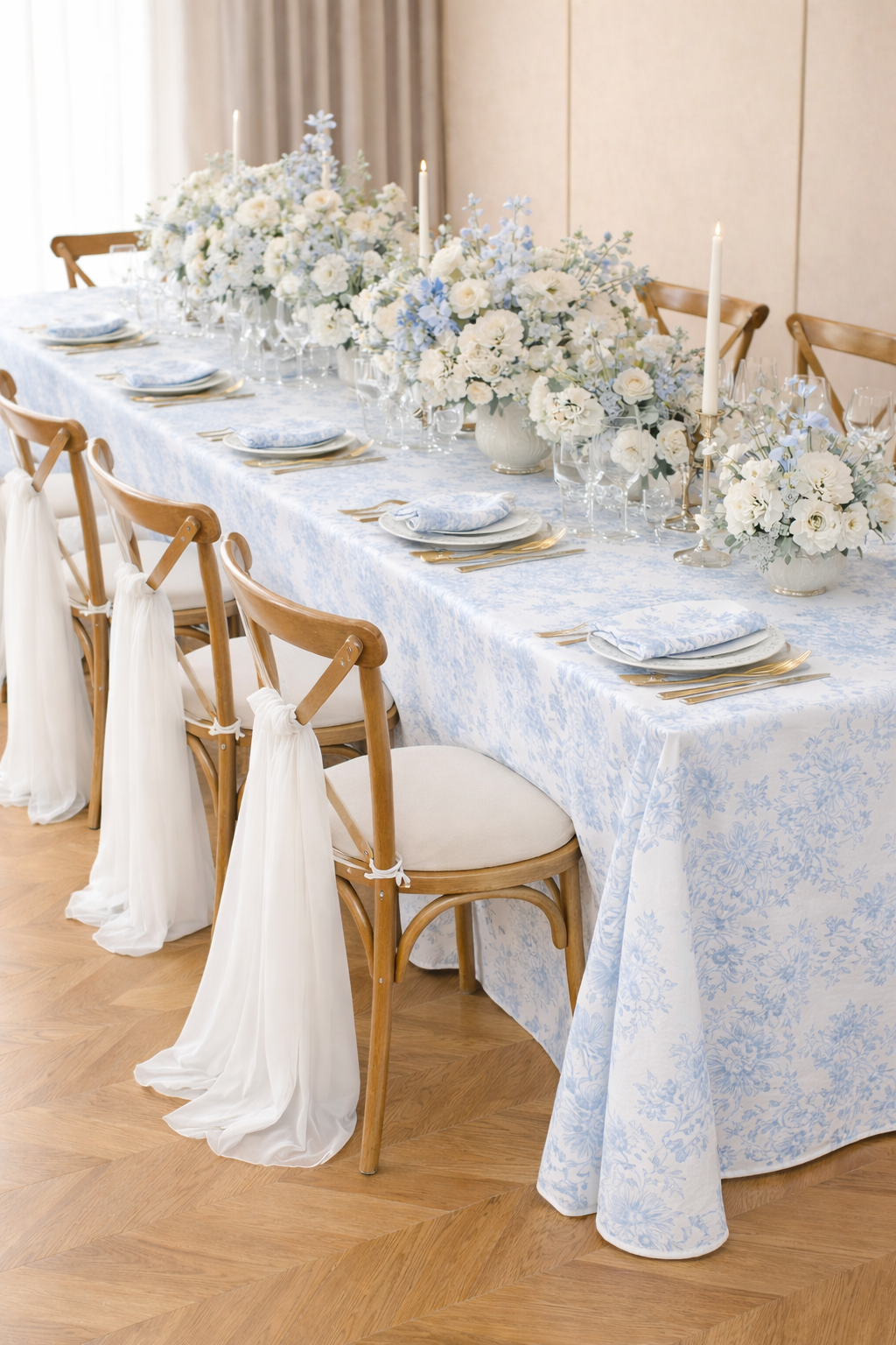 Santorini Floral Table Linen