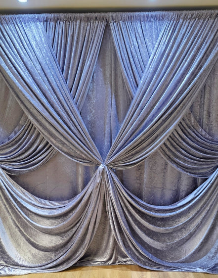 Crushed Velvet Backdrop Drapes