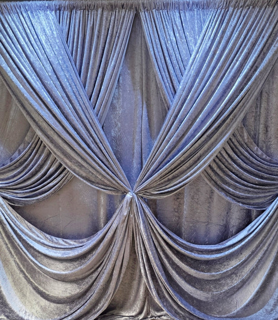 Crushed Velvet Backdrop Drapes
