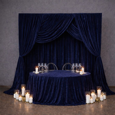 Crushed Velvet Backdrop Drapes