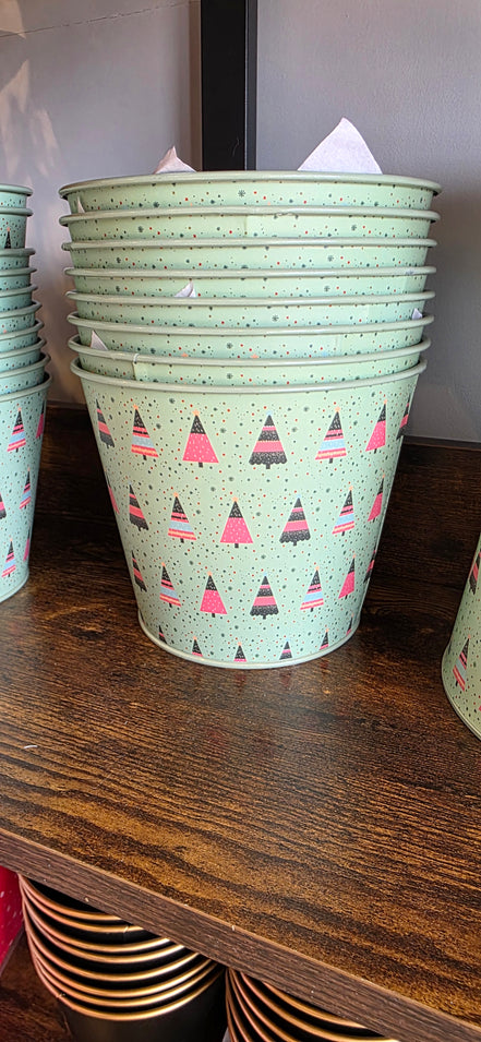 Christmas Print Large Pot