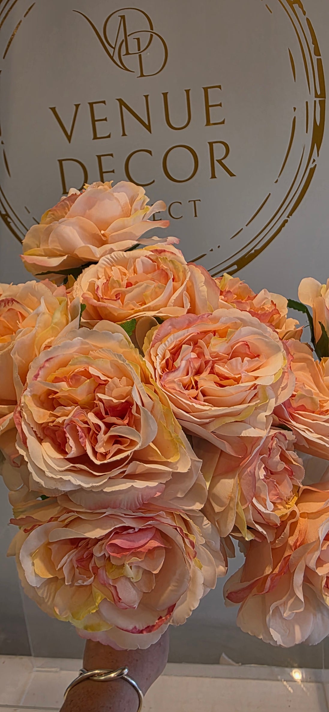 Garden Rose Bunch - Peach