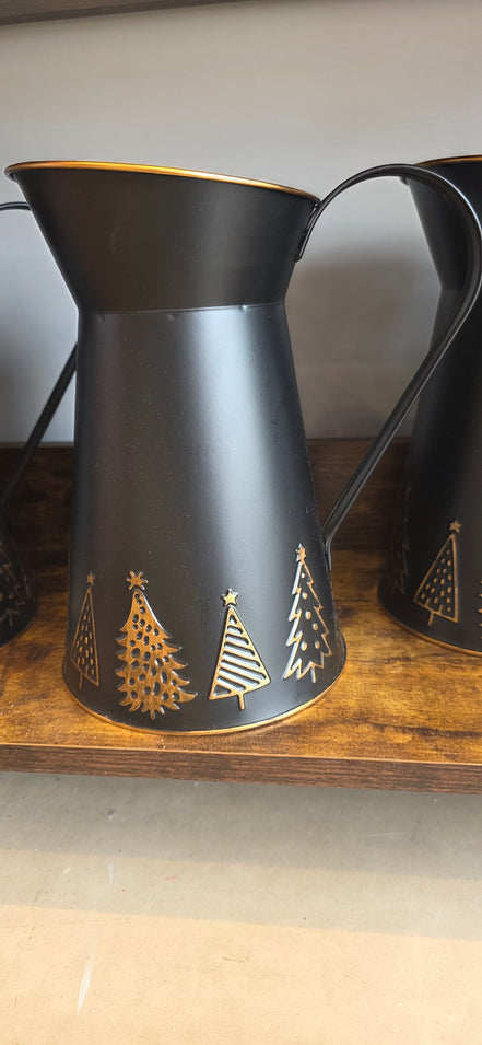 Black Embossed Jug